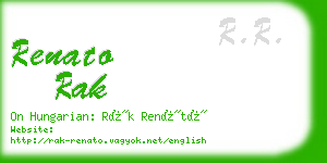 renato rak business card